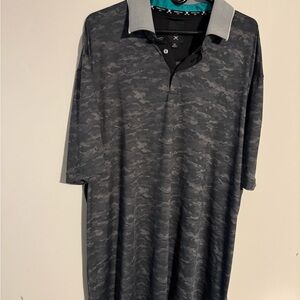 Kenneth Cole Dark Gray Camo Polo Shirt